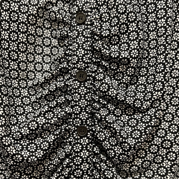 And Now This ruched black and white mini dress, size medium - Picture 3 of 6